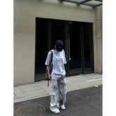 Lunivop High Waist Women Tie Dyeing Jeans Hip-hop Style Vintage Streetwear Y2K Wide Leg Jean Plus Size Female Trouser Baggy Denim Pants